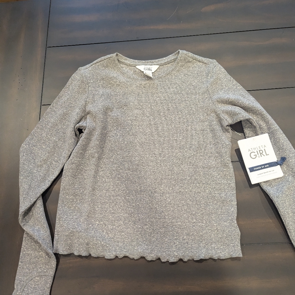 Athleta Girl Gray Long Sleeve Top